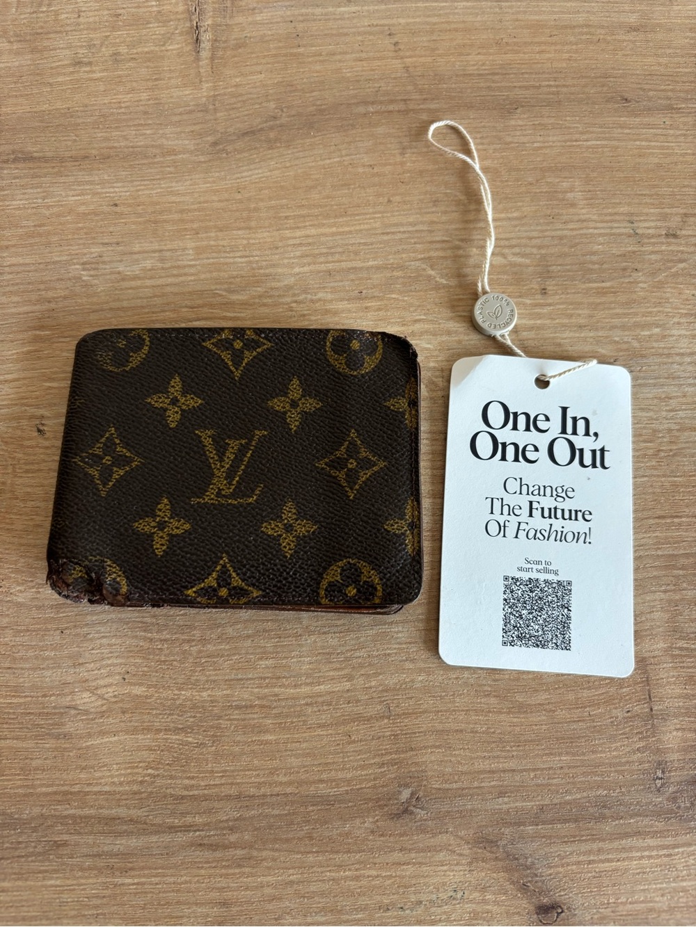 Louis Vuitton Monogram Canvas Bifold Wallet in Brown and Gold